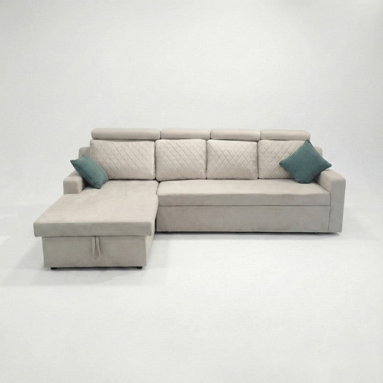 Silchester Solid Wood Upholstered L-Shape Sofa