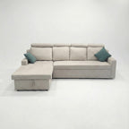 Silchester Solid Wood Upholstered L-Shape Sofa