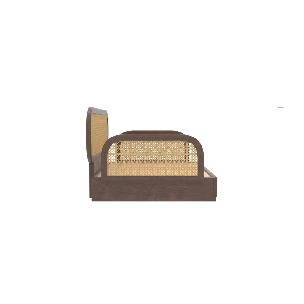 Brayton sofa cum bed, cane panel detail