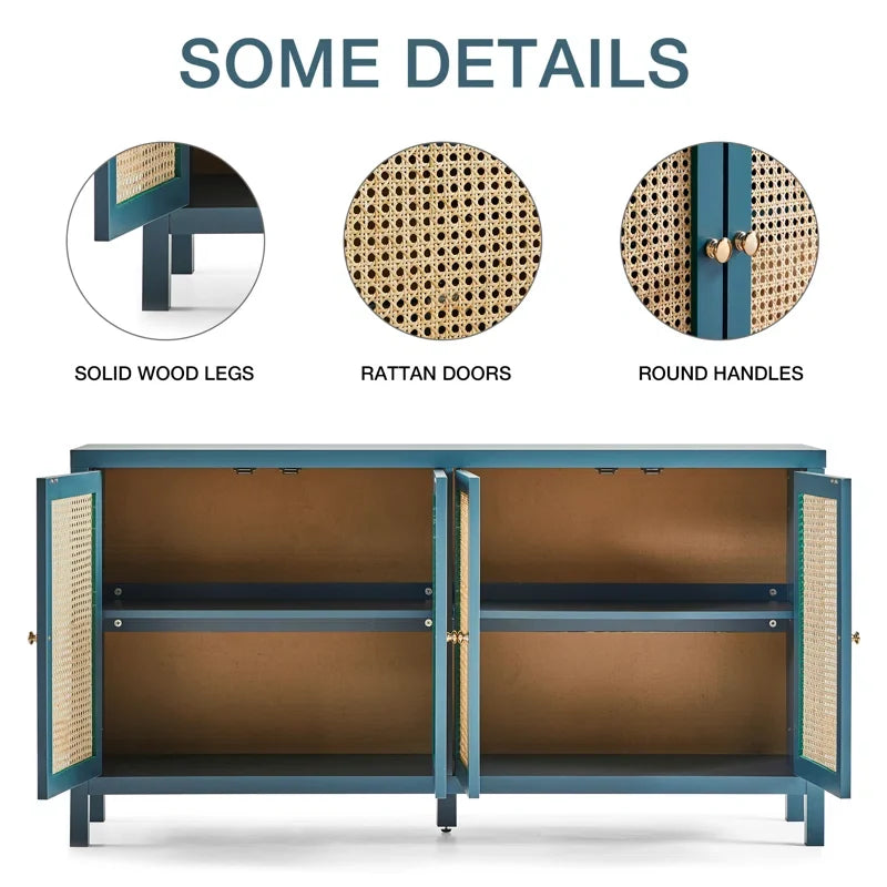 Adouer Wood multi-use adjustable shelf sideboard — source image 10