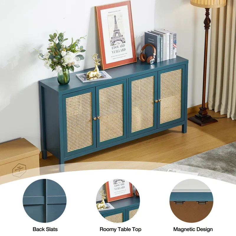 Adouer Wood multi-use adjustable shelf sideboard — source image 11