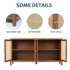 Adouer Wood multi-use adjustable shelf sideboard — source image 5