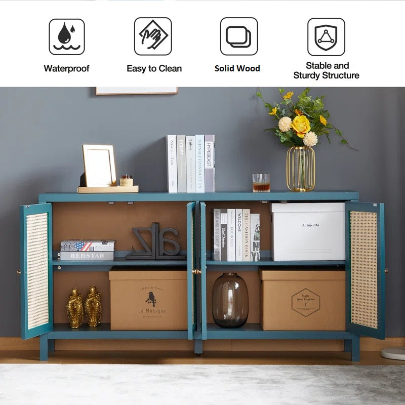 Adouer Wood multi-use adjustable shelf sideboard — source image 9