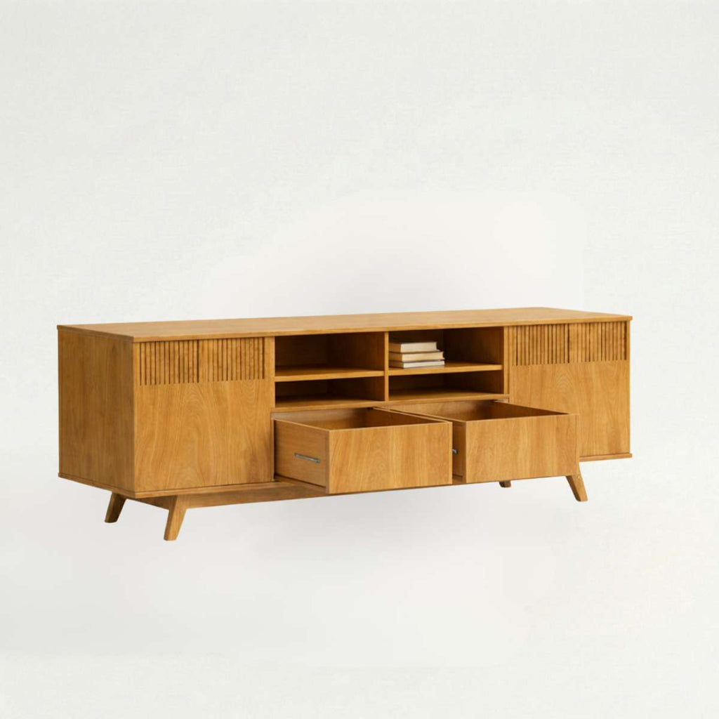 Novar contemporary oak TV cabinet — source image 6