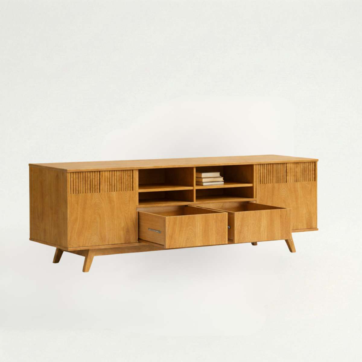 Novar contemporary oak TV cabinet — source image 6