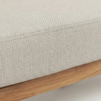 Solid Wood 2-Seater Sofa with Upholstered Cushions