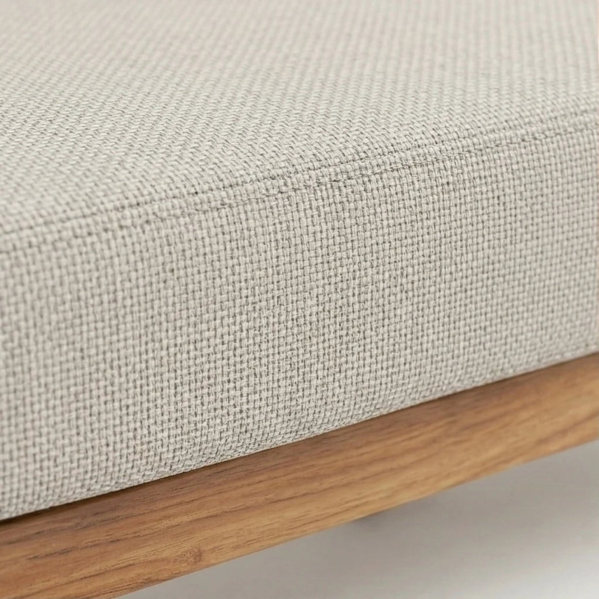 Solid Wood 2-Seater Sofa with Upholstered Cushions