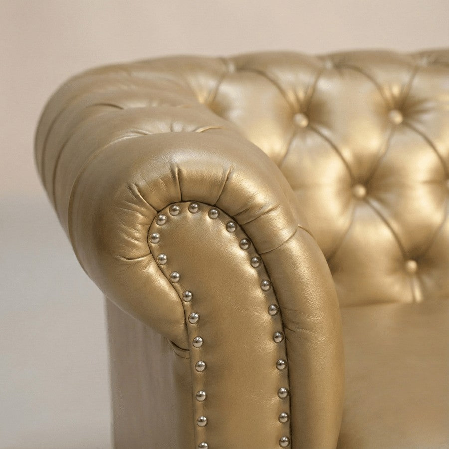 Aurumite Solid Wood Upholstered Sofa