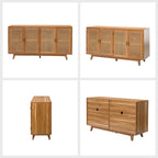 Adouer acacia cane four-door sideboard — source image 4