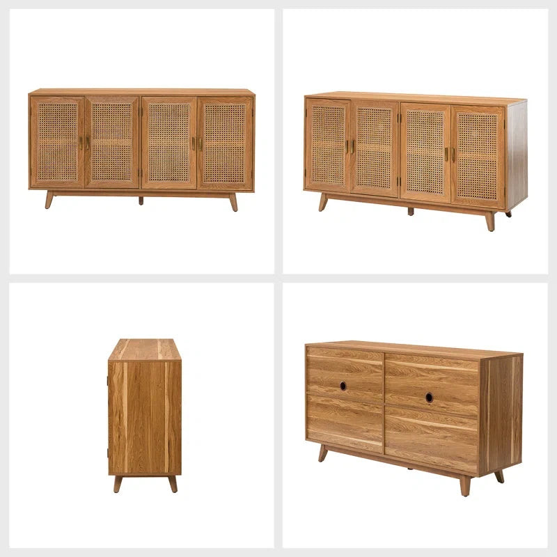 Adouer acacia cane four-door sideboard — source image 4