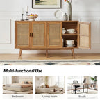 Adouer acacia cane four-door sideboard — source image 5