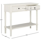 Adouer sheesham white carved-leg console table — source image 6