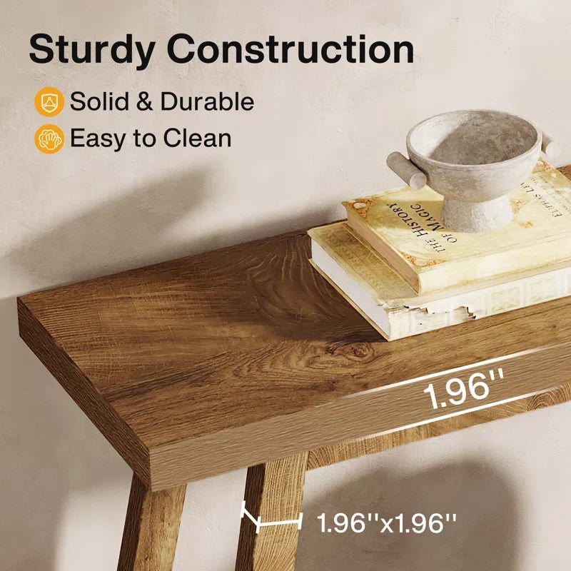 Adouer acacia multi-use console table with shelf — source image 5