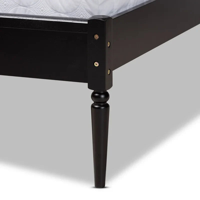 Cassia — Acacia Wood Cane Bed with Woven Rattan Headboard