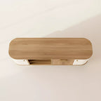 Ellery contemporary oak TV cabinet with curved edges — source image 6