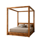Harberton Sheesham Wood Open Canopy Bed with Low Headboard