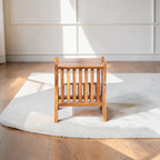 Homecrest handcrafted acacia wood Corbel side table with natural wood grain in a tropical style