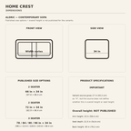 HomeCrest Aldric sofa published size options and verified dimensions; overall height not published