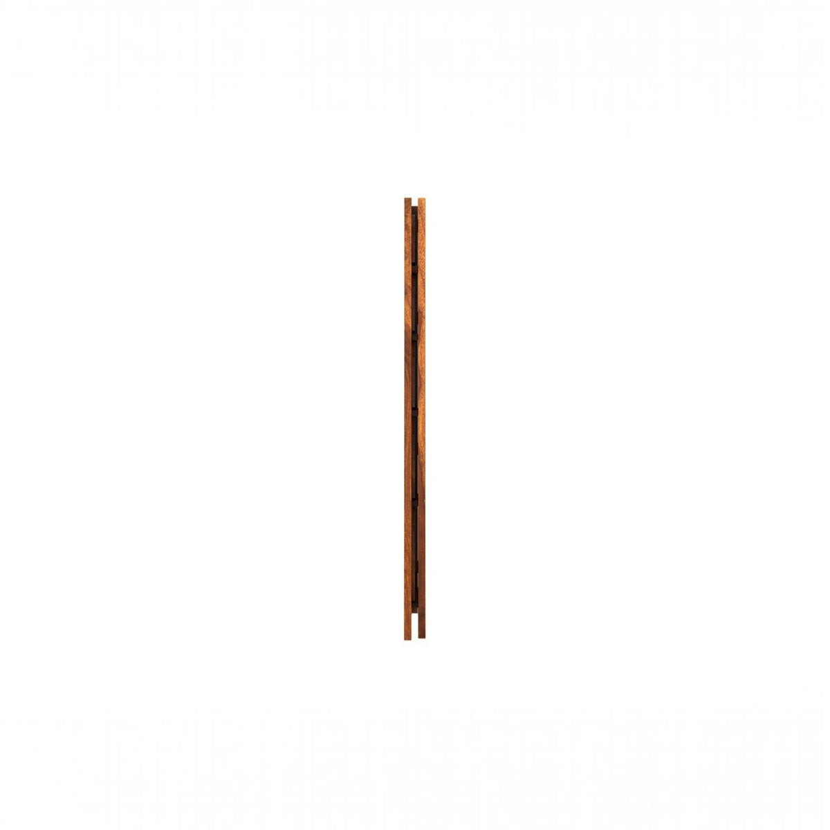 Homecrest Ashcombe solid sheesham wood bookshelf viewed from the side showing its slim profile and natural finish