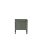Homecrest Cranham bedside table in a solid grey hardwood finish with a minimalist square design.