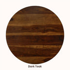 Homecrest Piera bedside table surface in dark sheesham wood with visible natural grain patterns