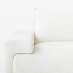 Homecrest Framlingham three-seater sofa in white cotton linen fabric with a clean minimalist design