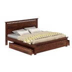 Homecrest Somerton king size bed in honey finish Sheesham wood with two convenient storage drawers
