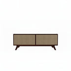 Homecrest Sturton sofa in a neutral husk velvet fabric with a rectangular frame and dark wooden legs