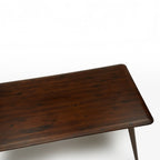 Homecrest Tarn rectangular dining table in a rich walnut finish, crafted from solid sheesham wood.