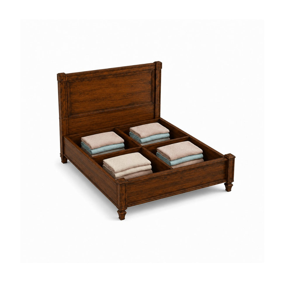 Lenham — Sheesham Wood Bed with Tall Panel Headboard
