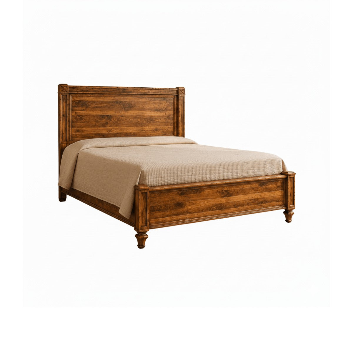 Lenham — Sheesham Wood Bed with Tall Panel Headboard
