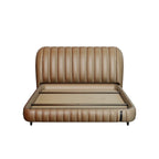 Calyx — Velvet Upholstered Bed with Channel Tufted Headboard