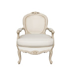 Thakeham — Teak Wood & Fabric Armchair