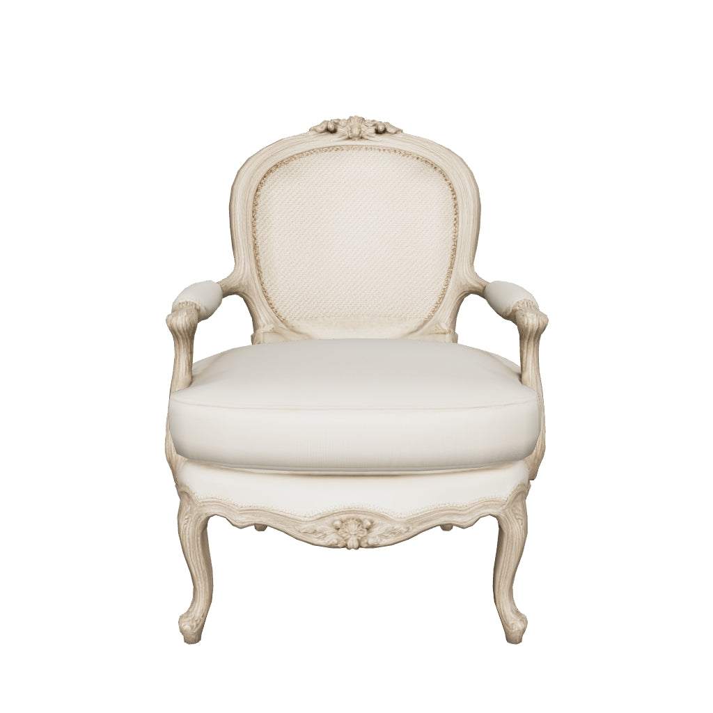 Thakeham — Teak Wood & Fabric Armchair