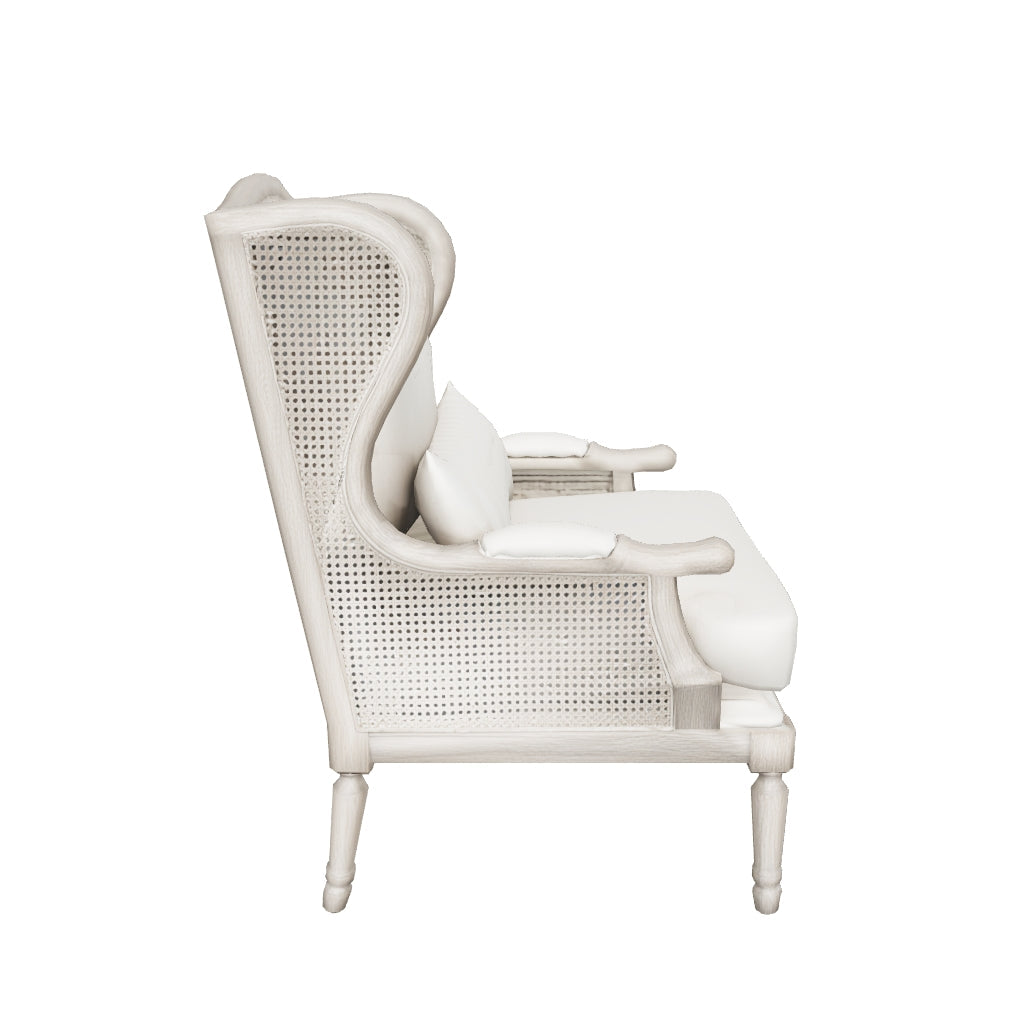 Ridlington — Solid Wood & Rattan Armchair