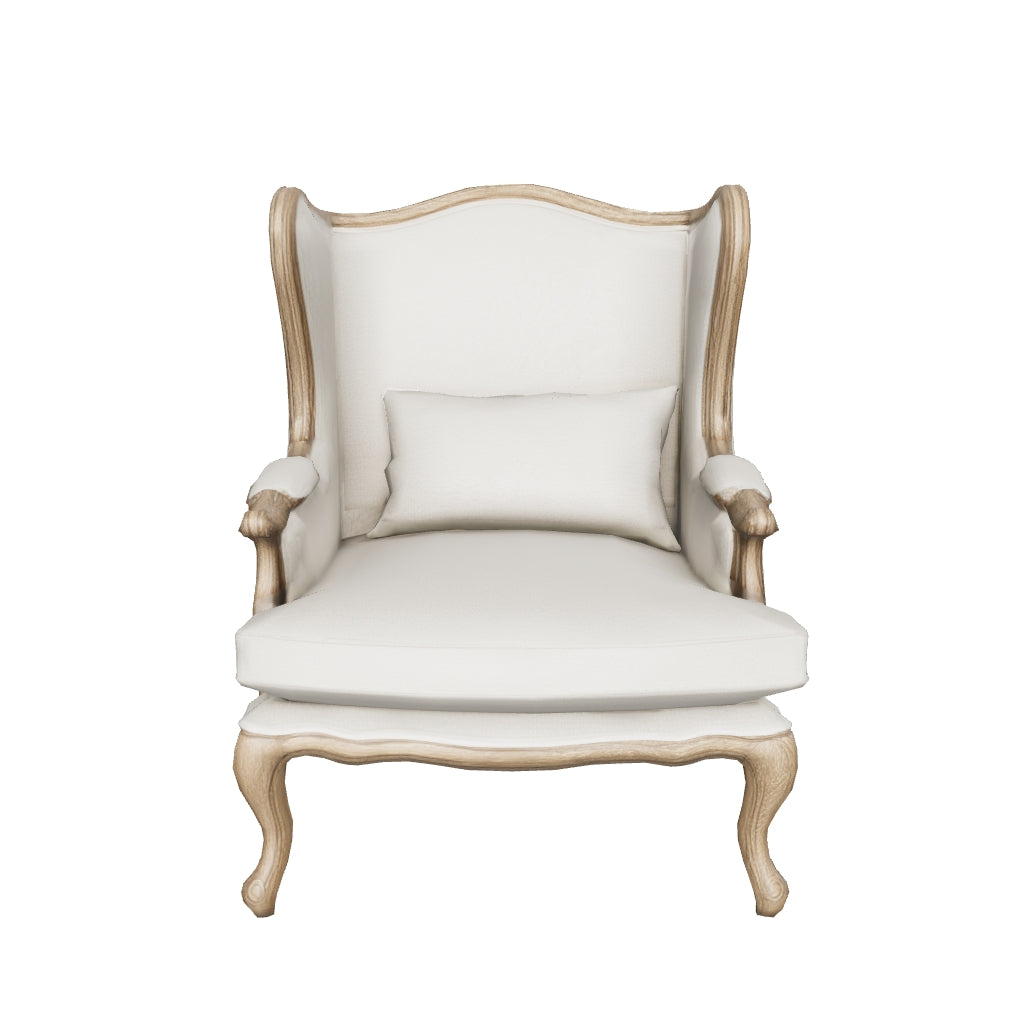 Grantham — Solid Wood & Fabric Armchair