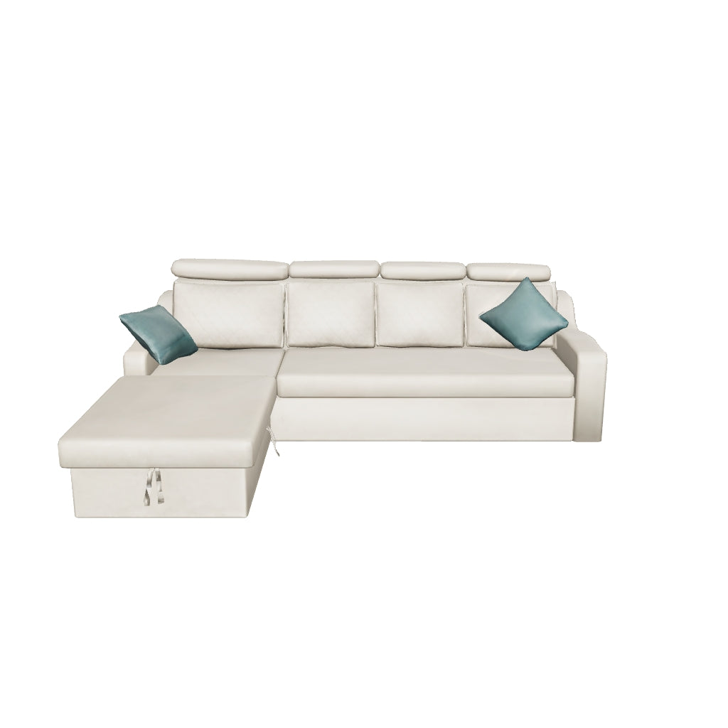 Silchester — L-Shape Sofa with Diamond-Quilted Back