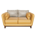 Aveley — Curved-Arm 2-Seater Sofa with Patterned Back Cushions