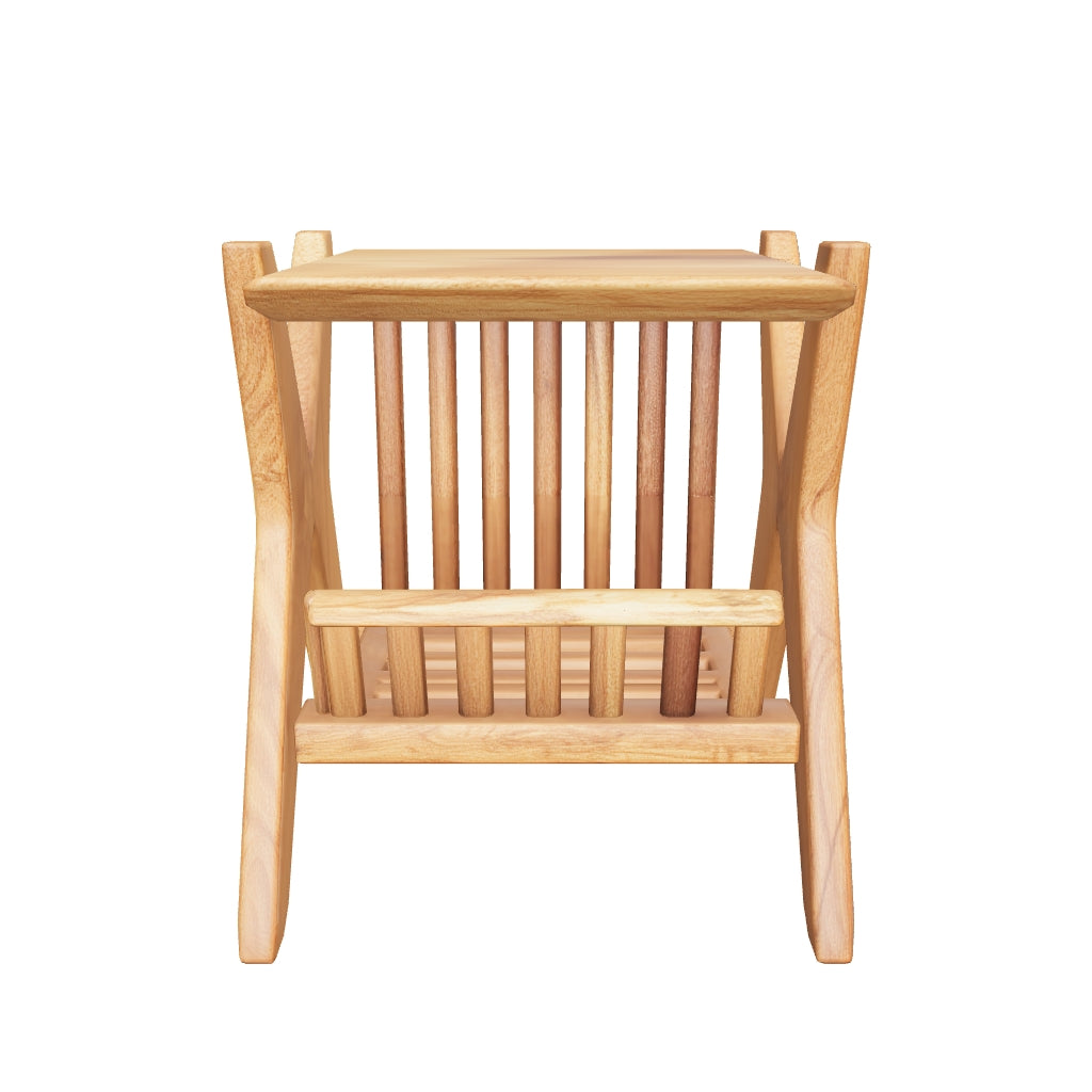 Corbel — Acacia Side Table with Magazine Slot