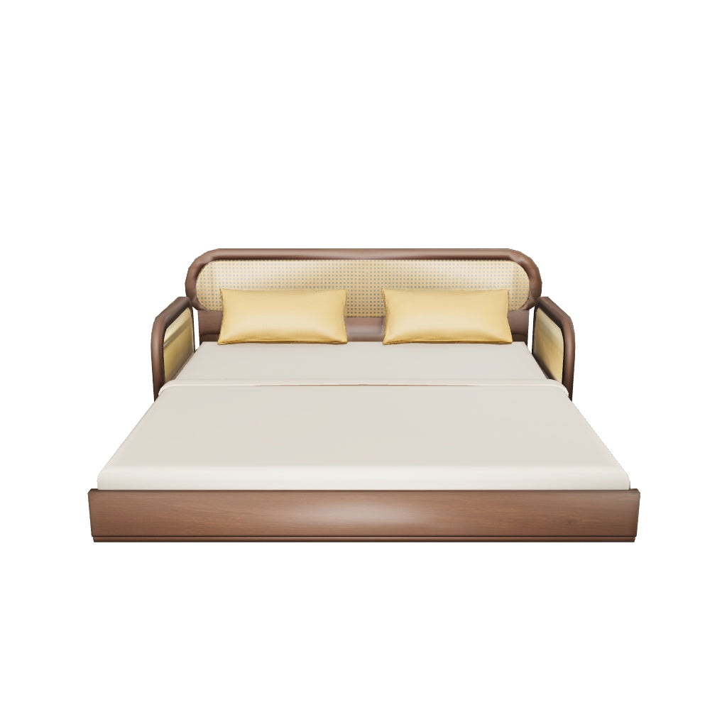 Brayton — Cane-Back Sofa Cum Bed