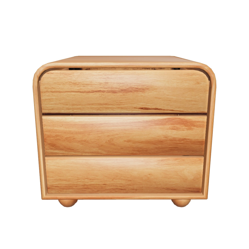 Brisley — Acacia Wood 3-Drawer Chest of Drawers