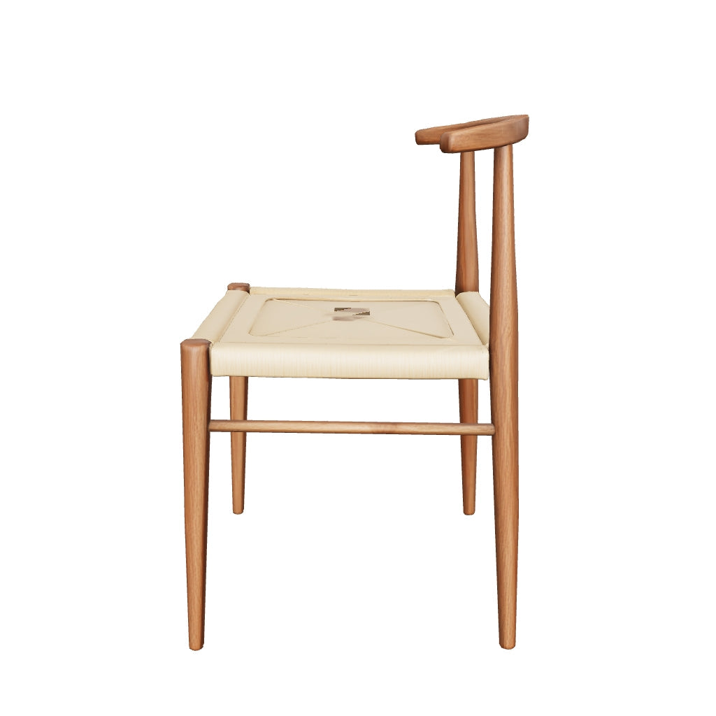 Thornby — Spindle-Back Teak & Wicker Dining Chair