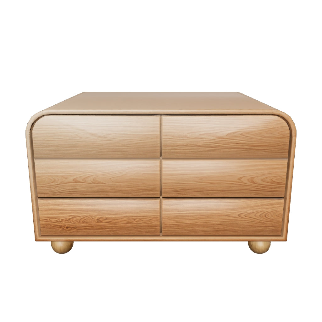 Roswell — 6-Drawer Acacia Wood Dresser
