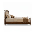 Ravello — Sheesham Wood Bed with Tufted Headboard and Turned Posts