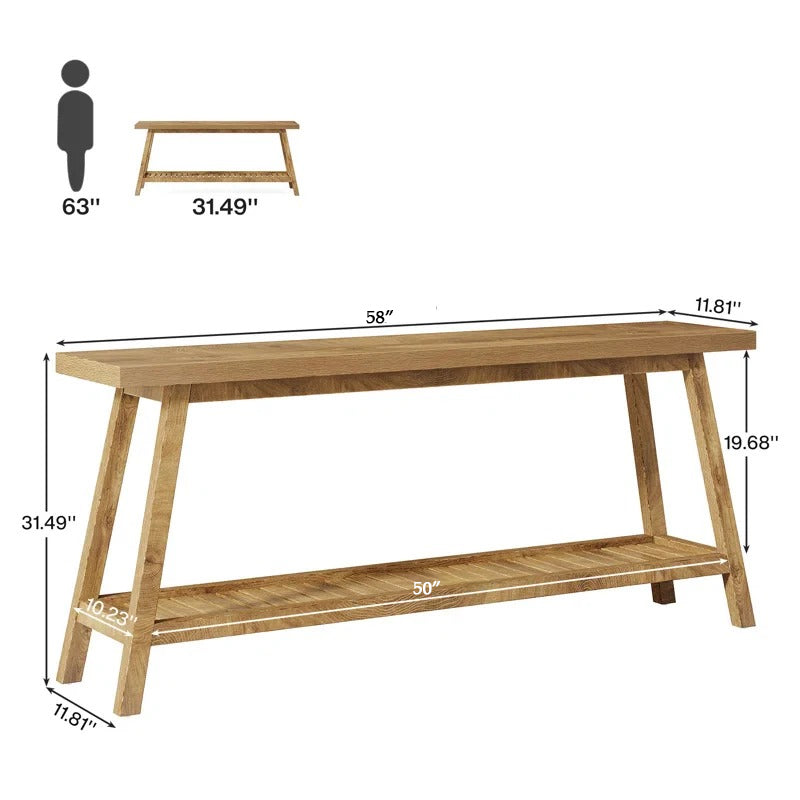 Adouer acacia multi-use console table with shelf — source image 6 (junk filename at source)