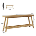 Adouer acacia multi-use console table with shelf — source image 6 (junk filename at source)